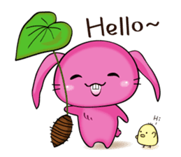 Taro Bunny and Pudding Chick sticker #7590980