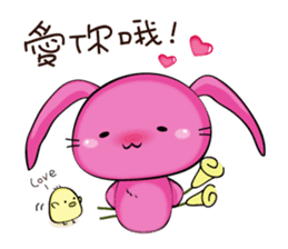 Taro Bunny and Pudding Chick sticker #7590983