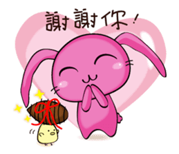 Taro Bunny and Pudding Chick sticker #7590987