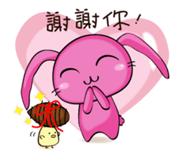 Taro Bunny and Pudding Chick sticker #7590987