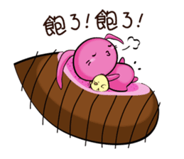 Taro Bunny and Pudding Chick sticker #7590990