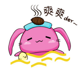 Taro Bunny and Pudding Chick sticker #7590991