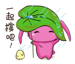 Taro Bunny and Pudding Chick sticker #7591016