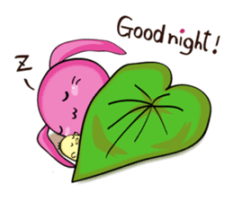 Taro Bunny and Pudding Chick sticker #7591019