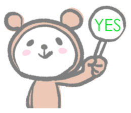 Kawaii Teddy Bear (English ver.) sticker #7591882