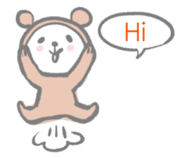 Kawaii Teddy Bear (English ver.) sticker #7591894