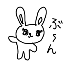 The losing heart Rabbit sticker #7594921