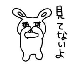 The losing heart Rabbit sticker #7594938