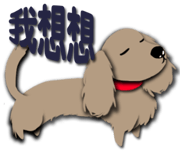 Dachshund says what? sticker #7595111