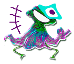 TAIWANESE Japanese with smile monster sticker #7596430