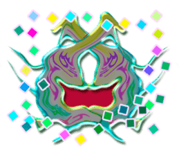 TAIWANESE Japanese with smile monster sticker #7596431