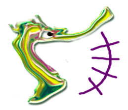 TAIWANESE Japanese with smile monster sticker #7596434