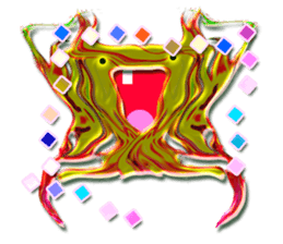 TAIWANESE Japanese with smile monster sticker #7596443