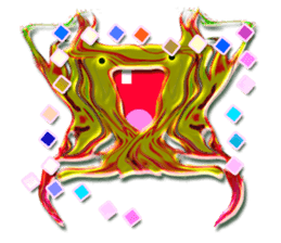 TAIWANESE Japanese with smile monster sticker #7596443