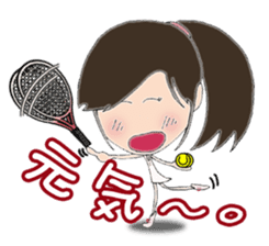 I love tennis, girl sticker #7596860