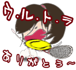 I love tennis, girl sticker #7596880