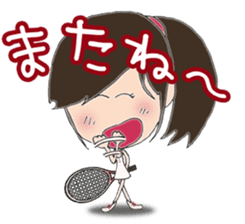I love tennis, girl sticker #7596896
