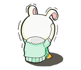 Usappi of poor tolker rabbit sticker #7597297