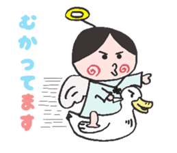 Frequently used words.Angel and devil. sticker #7598262