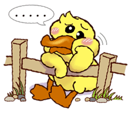 Duck "HO-LI-KI-YA" (Chinese) sticker #7600340