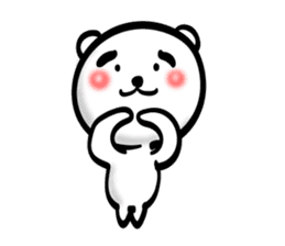 Easy to use Taiwanese. Eyebrow's Bear. sticker #7600465