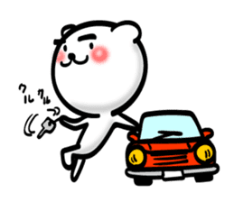 Easy to use Taiwanese. Eyebrow's Bear. sticker #7600486