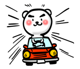 Easy to use Taiwanese. Eyebrow's Bear. sticker #7600487