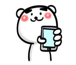 Easy to use Taiwanese. Eyebrow's Bear. sticker #7600493