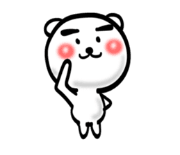 Easy to use Taiwanese. Eyebrow's Bear. sticker #7600496