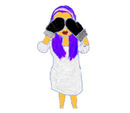 The Candy colors girls sticker #7601984