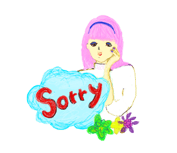 The Candy colors girls sticker #7601990