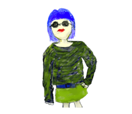 The Candy colors girls sticker #7601993