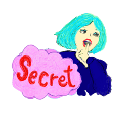 The Candy colors girls sticker #7601994