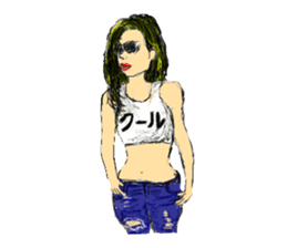 The Candy colors girls sticker #7601997