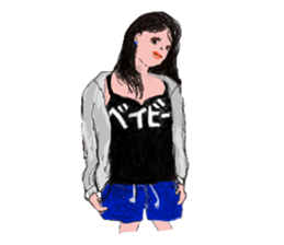 The Candy colors girls sticker #7601998