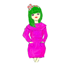 The Candy colors girls sticker #7602000