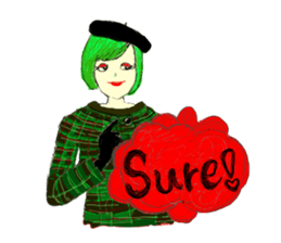 The Candy colors girls sticker #7602002