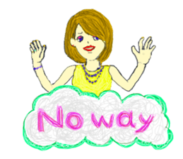 The Candy colors girls sticker #7602003