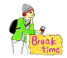 The Candy colors girls sticker #7602006