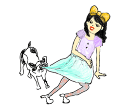 The Candy colors girls sticker #7602008