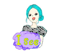 The Candy colors girls sticker #7602010