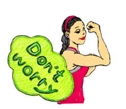 The Candy colors girls sticker #7602011