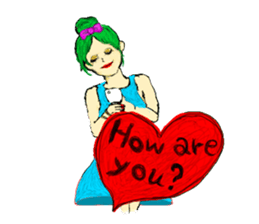 The Candy colors girls sticker #7602012