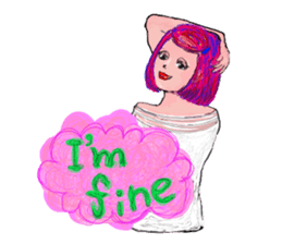 The Candy colors girls sticker #7602015