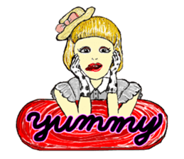 The Candy colors girls sticker #7602019