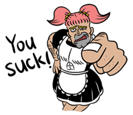 Cute Uncle maid sticker #7603009