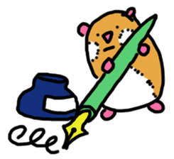 Stationery Hamster sticker #7603022