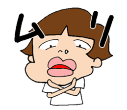 BOCHA Pumpkin pants girl sticker #7603281