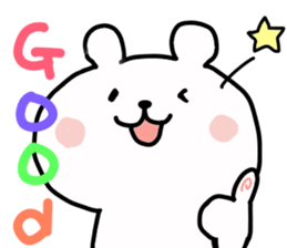 Big Face Bear by yotty sticker #7606506