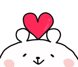 Big Face Bear by yotty sticker #7606519